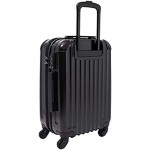 Aer de Aer Premium Carry On Luggage Spinner - Super Light Weight Maximum Capacity - The Carry On Re-Imagined Jet Black