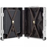 Aluminum Carry On Suitcase Hardsided Metal Luggage Spinner Wheels & TSA Locks - Sliver 20 Inch