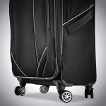American Tourister Zoom Turbo Softside Expandable Spinner Wheel Luggage Black Carry-On 20-Inch