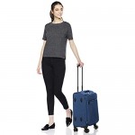 Basics Belltown Softside Expandable Luggage Spinner Suitcase with Wheels 21 Inch Navy