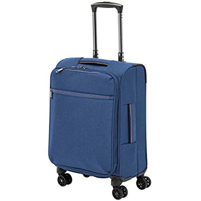  Basics Belltown  Softside Expandable Luggage Spinner Suitcase with Wheels  21 Inch  Navy
