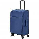 Basics Belltown Softside Expandable Luggage Spinner Suitcase with Wheels 26 Inch Navy
