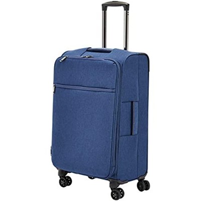  Basics Belltown  Softside Expandable Luggage Spinner Suitcase with Wheels  26 Inch  Navy