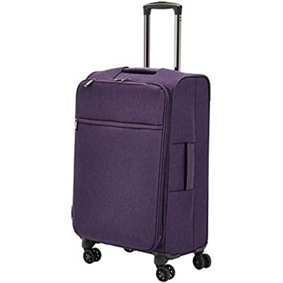  Basics Belltown  Softside Expandable Luggage Spinner Suitcase with Wheels  26 Inch  Purple