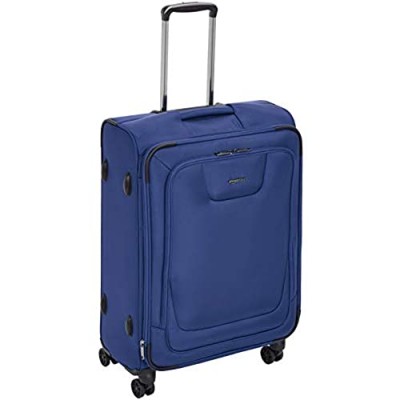  Basics Expandable Softside Spinner Luggage Suitcase With TSA Lock And Wheels - 27.7 Inch  Blue