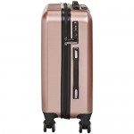 Basics Hardshell Spinner Suitcase with Built-In TSA Lock 22.8-Inch Rose Gold