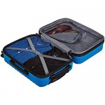 Basics Hardside Carry-On Spinner Suitcase Luggage - Expandable with Wheels - 21 Inch Blue