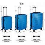 Basics Hardside Carry-On Spinner Suitcase Luggage - Expandable with Wheels - 21 Inch Blue