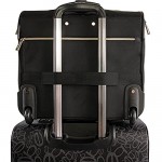 BEBE Women's Evans Wheeled Under The Seat Carry On Bag Black Croc One Size
