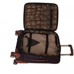 Caribbean Joe 20 Inch 8 Wheel Spinner Carry-On Chocolate Brown One Size