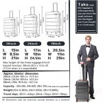Coolife Luggage Expandable(only 28) Suitcase PC+ABS Spinner Built-In TSA lock 20in 24in 28in Carry on