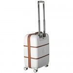 DELSEY Paris Chatelet Hardside Luggage with Spinner Wheels Champagne White Carry-on 21 Inch with Brake