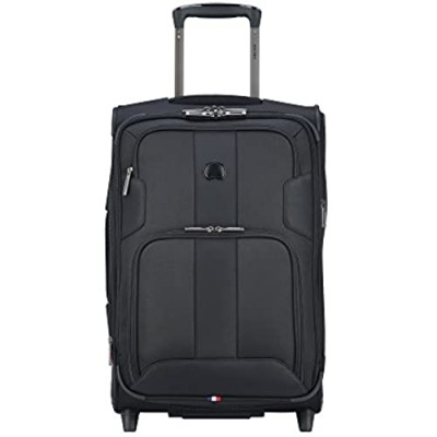 DELSEY Paris Sky Max 2.0 Softside Expandable Luggage Suitcase  2 Wheels  Black  21 Inch