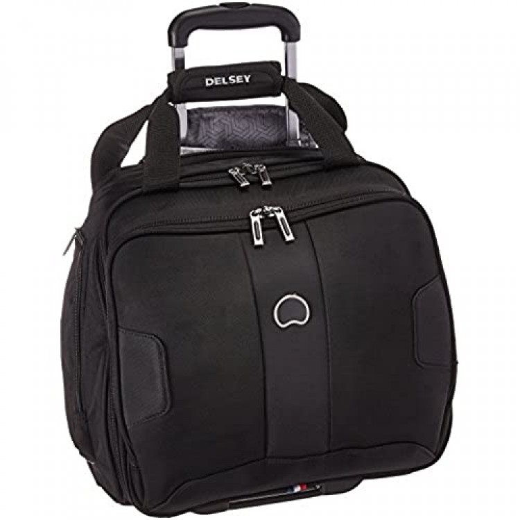 DELSEY Paris Sky Max 2.0 Softside Luggage Carry-on Under-Seater 2 Wheels Black 15 Inch