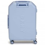 DKNY Metal Logo Hardside Spinner Luggage Light Blue Checked-Large 28-Inch