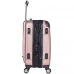 Heritage Travelware Logan Square Lightweight Hardside Expandable Luggage with Spinner Wheels Rose Gold 20-Inch Carry On