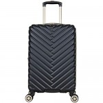 Kenneth Cole Reaction Women's Madison Square Hardside Chevron Expandable Luggage Black 20-Inch Carry On