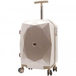 kensie Women's 3D Gemstone TSA Lock Hardside Spinner Luggage Rose Gold 20-Inch Carry-On
