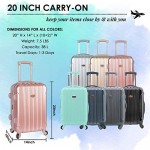 kensie Women's Alma Hardside Spinner Luggage Opal Carry-On 20-Inch