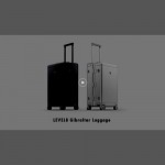 LEVEL8 Carry on Luggage 20 Aluminum Frame Hardside Suitcase Zipperless Luggage with TSA Lock 8 Spinner Wheels - Dark Grey