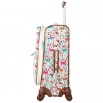 Lily Bloom Luggage Carry On Expandable Design Pattern Suitcase For Woman With Spinner Wheels (20in Giraffe Park)