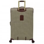 LONDON FOG Cambridge II Softside Expandable Spinner Luggage Olive Houndstooth Carry-On 20-Inch