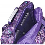 Olympia Deluxe Fashion Rolling Overnighter Purple Paisley One Size