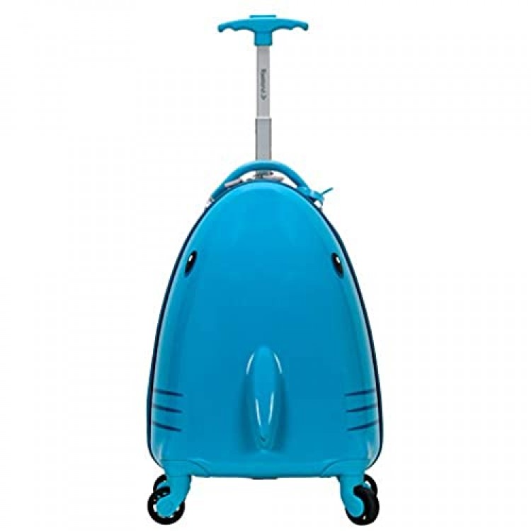 Rockland Jr. Kids' My First Hardside Spinner Luggage Shark Carry-On 19-Inch