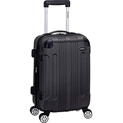 Rockland London Hardside Spinner Wheel Luggage  Grey  Carry-On 20-Inch