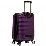 Rockland Melbourne Hardside Expandable Spinner Wheel Luggage Purple Carry-On 20-Inch