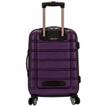 Rockland Melbourne Hardside Expandable Spinner Wheel Luggage Purple Carry-On 20-Inch