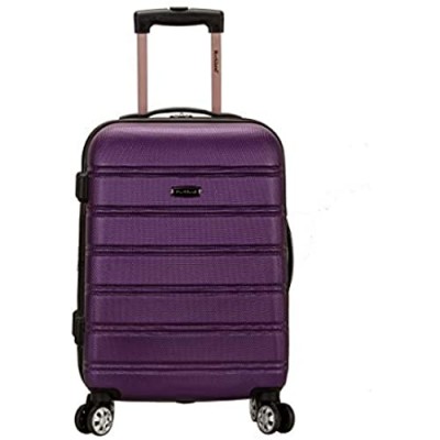 Rockland Melbourne Hardside Expandable Spinner Wheel Luggage  Purple  Carry-On 20-Inch