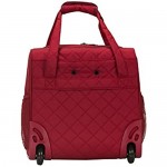 Rockland Melrose Upright Wheeled Underseater Carry-On Luggage Red 16-Inch