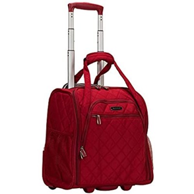 Rockland Melrose Upright Wheeled Underseater Carry-On Luggage  Red  16-Inch