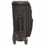 Rockland Pasadena Softside Spinner Wheel Luggage Black Carry-On 20-Inch