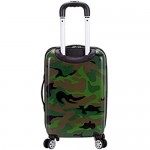 Rockland Safari Hardside Spinner Wheel Luggage Camouflage Carry-On 20-Inch