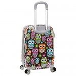 Rockland Vision Hardside Spinner Wheel Luggage Owl Carry-On 20-Inch