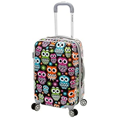 Rockland Vision Hardside Spinner Wheel Luggage  Owl  Carry-On 20-Inch