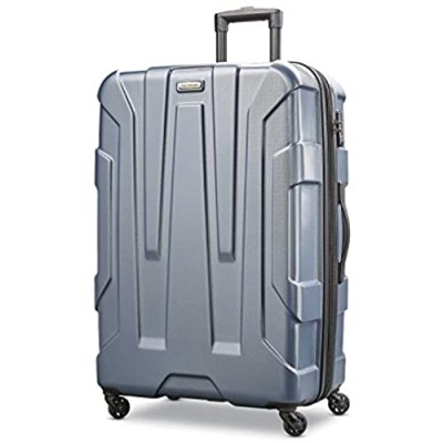 Samsonite Centric Hardside Expandable Luggage with Spinner Wheels  Blue Slate  Checked-Large 28-Inch