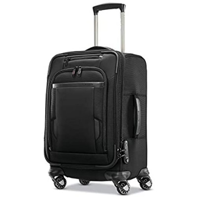 Samsonite Pro Travel Softside Expandable Luggage with Spinner Wheels  Black  Carry-On 21-Inch