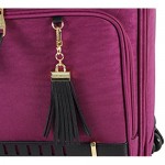 Steve Madden Luggage Wheeled Suitcase Under Seat Bag (Peek-A-Boo Purple)