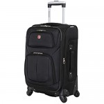SwissGear Sion Softside Luggage with Spinner Wheels Black Carry-On 21-Inch