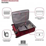 SwissGear Sion Softside Luggage with Spinner Wheels Burgandy Checked-Large 29-Inch
