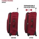 SwissGear Sion Softside Luggage with Spinner Wheels Burgandy Checked-Large 29-Inch