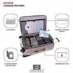 SwissGear Sion Softside Luggage with Spinner Wheels Pewter Checked-Large 29-Inch