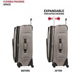 SwissGear Sion Softside Luggage with Spinner Wheels Pewter Checked-Medium 25-Inch