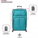 SwissGear Sion Softside Luggage with Spinner Wheels Teal Checked-Large 29-Inch