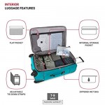 SwissGear Sion Softside Luggage with Spinner Wheels Teal Checked-Large 29-Inch