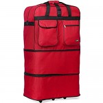 TOP PACK 30/36/40/ Rolling Wheeled SuitCase (36 Red)