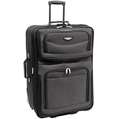 Travel Select Amsterdam Expandable Rolling Upright Luggage  Gray  Checked-Large 29-Inch